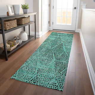 Piper Looms Chantille Diamond ACN591 Teal Area Rug