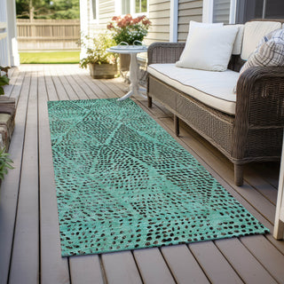 Piper Looms Chantille Diamond ACN591 Teal Area Rug