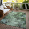 Piper Looms Chantille Abstract ACN592 Green Area Rug