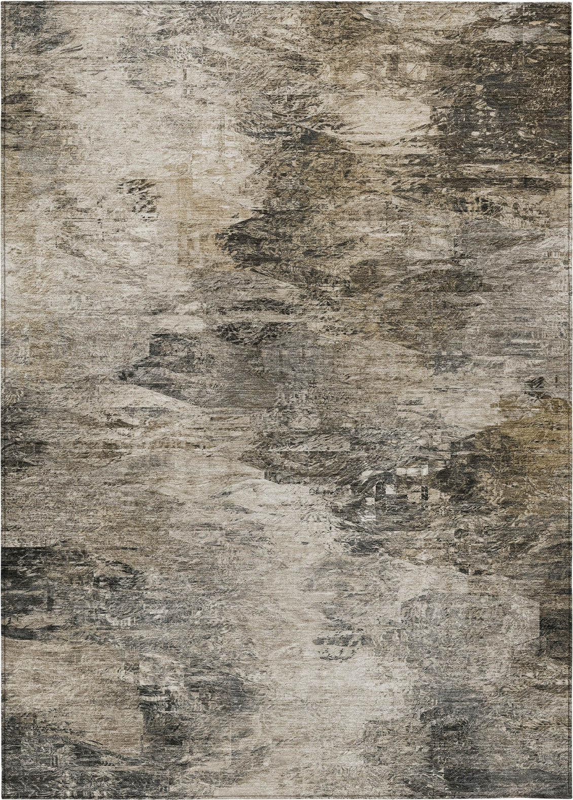 Piper Looms Chantille Abstract ACN592 Taupe Area Rug