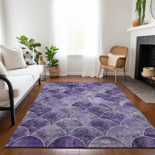 Piper Looms Chantille Modern ACN594 Purple Area Rug