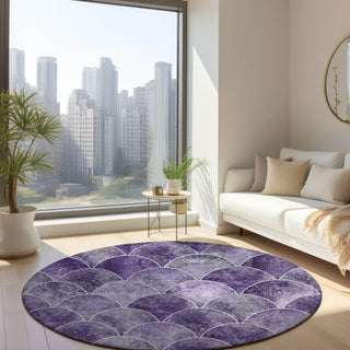 Piper Looms Chantille Modern ACN594 Purple Area Rug