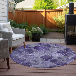 Piper Looms Chantille Modern ACN594 Purple Area Rug