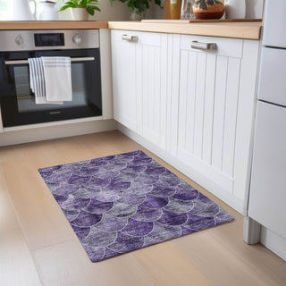 Piper Looms Chantille Modern ACN594 Purple Area Rug