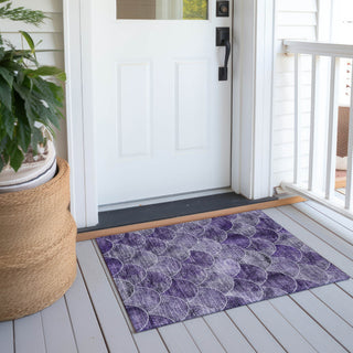 Piper Looms Chantille Modern ACN594 Purple Area Rug