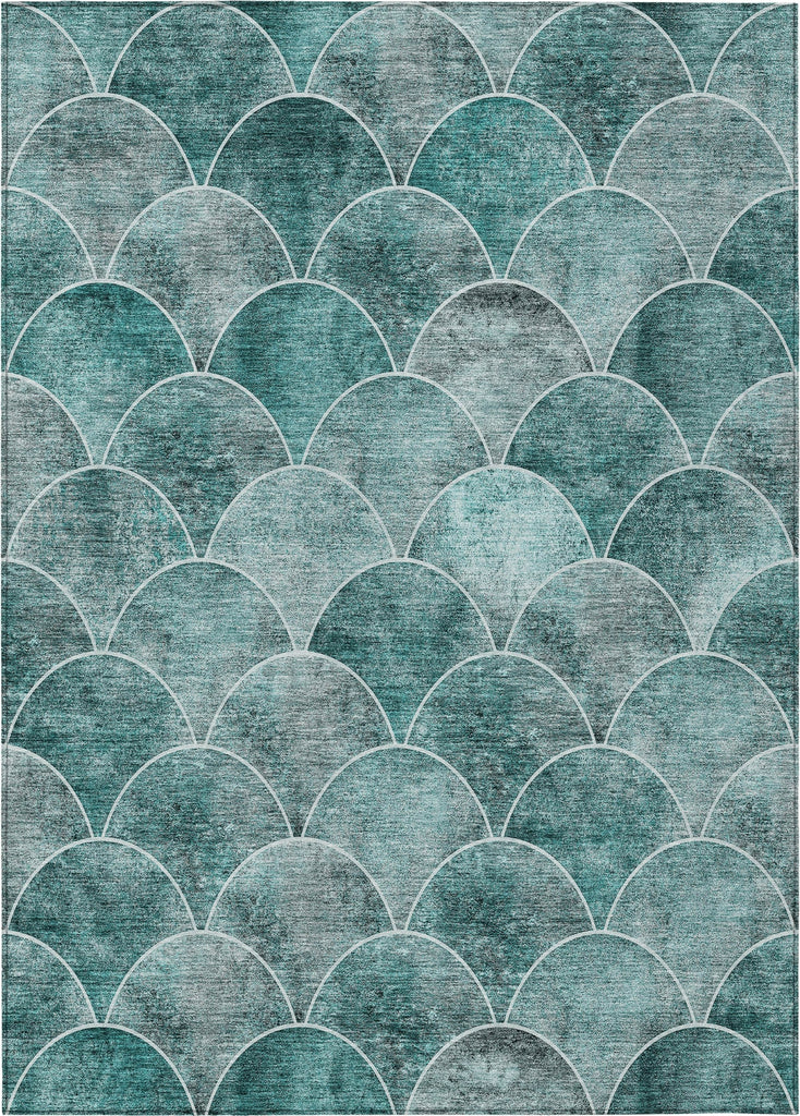 Piper Looms Chantille Modern ACN594 Teal Area Rug