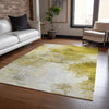 Piper Looms Chantille Modern ACN595 Gold Area Rug Lifestyle Image Feature