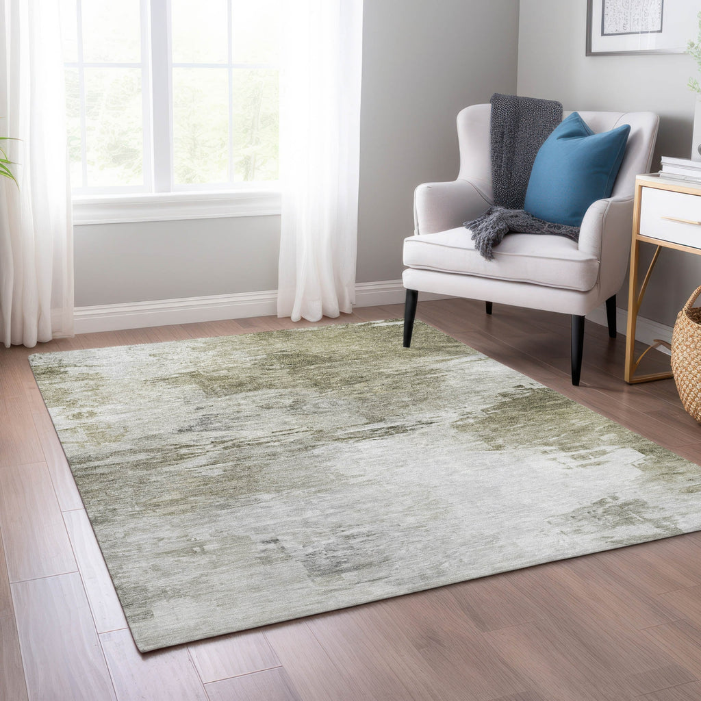 Piper Looms Chantille Modern ACN595 Taupe Area Rug Lifestyle Image Feature
