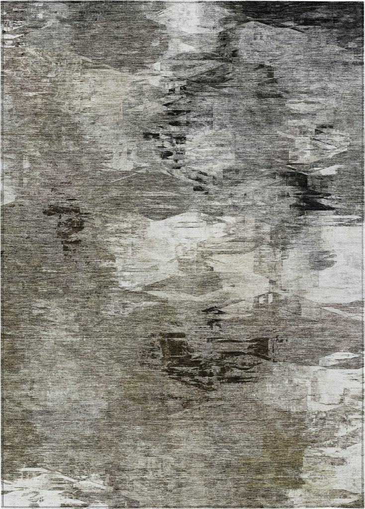 Piper Looms Chantille Abstract ACN597 Taupe Area Rug