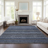 Piper Looms Chantille Stripes ACN598 Blue Area Rug Lifestyle Image Feature