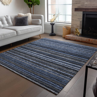 Piper Looms Chantille Stripes ACN598 Blue Area Rug