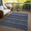 Piper Looms Chantille Stripes ACN598 Blue Area Rug