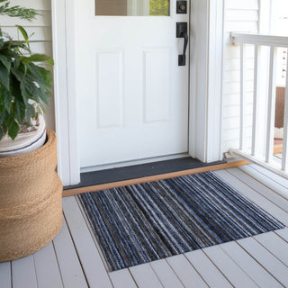 Piper Looms Chantille Stripes ACN598 Blue Area Rug