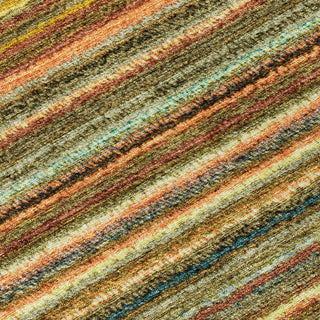 Piper Looms Chantille Stripes ACN598 Coral Area Rug