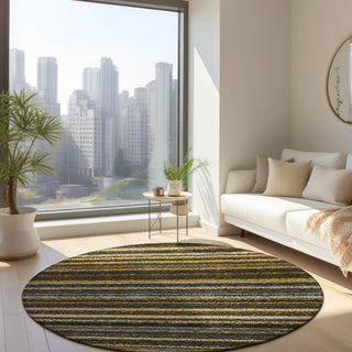 Piper Looms Chantille Stripes ACN598 Gold Area Rug