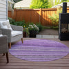 Piper Looms Chantille Stripes ACN598 Purple Area Rug