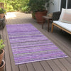 Piper Looms Chantille Stripes ACN598 Purple Area Rug