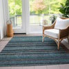 Piper Looms Chantille Stripes ACN598 Teal Area Rug