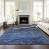 Piper Looms Chantille Abstract ACN599 Blue Area Rug Lifestyle Image Feature