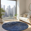 Piper Looms Chantille Abstract ACN599 Blue Area Rug