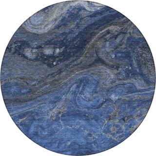 Piper Looms Chantille Abstract ACN599 Blue Area Rug