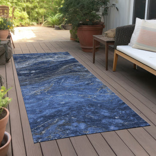 Piper Looms Chantille Abstract ACN599 Blue Area Rug