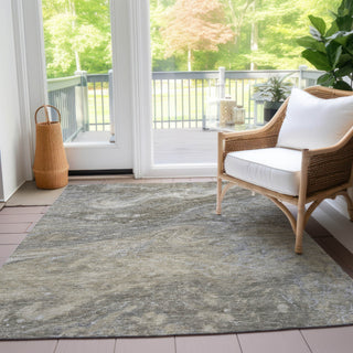 Piper Looms Chantille Abstract ACN599 Taupe Area Rug