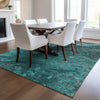 Piper Looms Chantille Abstract ACN599 Teal Area Rug Lifestyle Image Feature