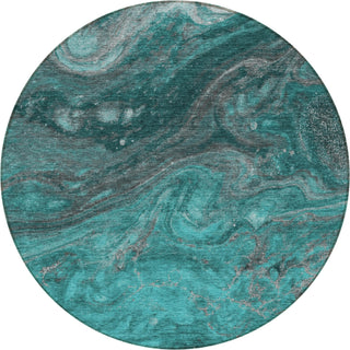 Piper Looms Chantille Abstract ACN599 Teal Area Rug