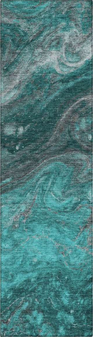 Piper Looms Chantille Abstract ACN599 Teal Area Rug