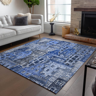 Piper Looms Chantille Novelty ACN600 Blue Area Rug