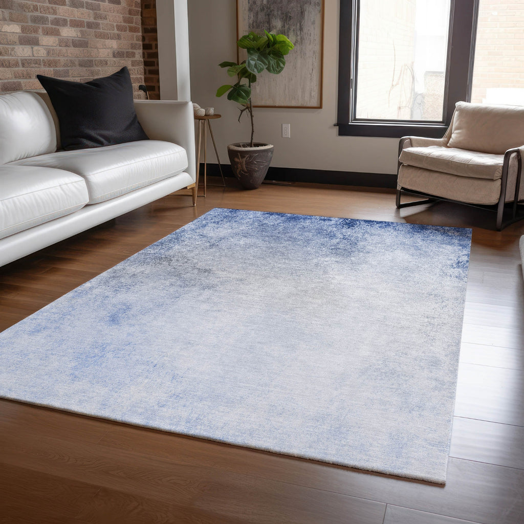 Piper Looms Chantille Modern ACN601 Blue Area Rug Lifestyle Image Feature