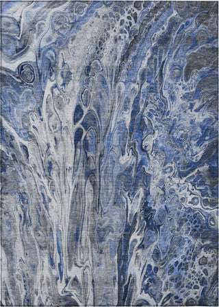 Piper Looms Chantille Abstract ACN602 Blue Area Rug