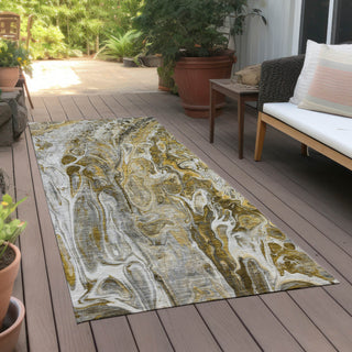 Piper Looms Chantille Abstract ACN602 Brown Area Rug