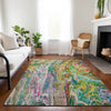 Piper Looms Chantille Abstract ACN602 Green Area Rug