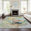 Piper Looms Chantille Abstract ACN603 Ivory Area Rug Lifestyle Image Feature