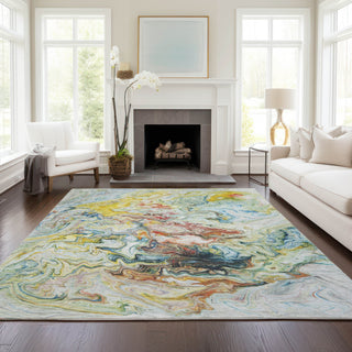 Piper Looms Chantille Abstract ACN603 Ivory Area Rug Lifestyle Image Feature