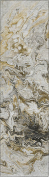 Piper Looms Chantille Abstract ACN603 Taupe Area Rug