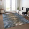 Piper Looms Chantille Stripes ACN604 Blue Area Rug Lifestyle Image Feature