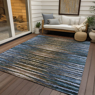 Piper Looms Chantille Stripes ACN604 Blue Area Rug