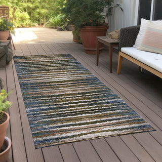 Piper Looms Chantille Stripes ACN604 Blue Area Rug