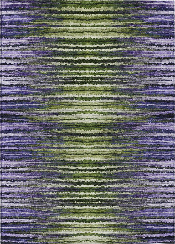 Piper Looms Chantille Stripes ACN604 Purple Area Rug