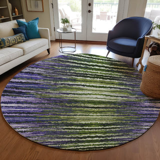 Piper Looms Chantille Stripes ACN604 Purple Area Rug