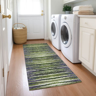 Piper Looms Chantille Stripes ACN604 Purple Area Rug