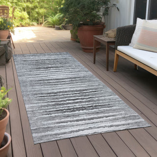 Piper Looms Chantille Stripes ACN604 Silver Area Rug