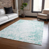 Piper Looms Chantille Organic ACN606 Teal Area Rug Lifestyle Image Feature