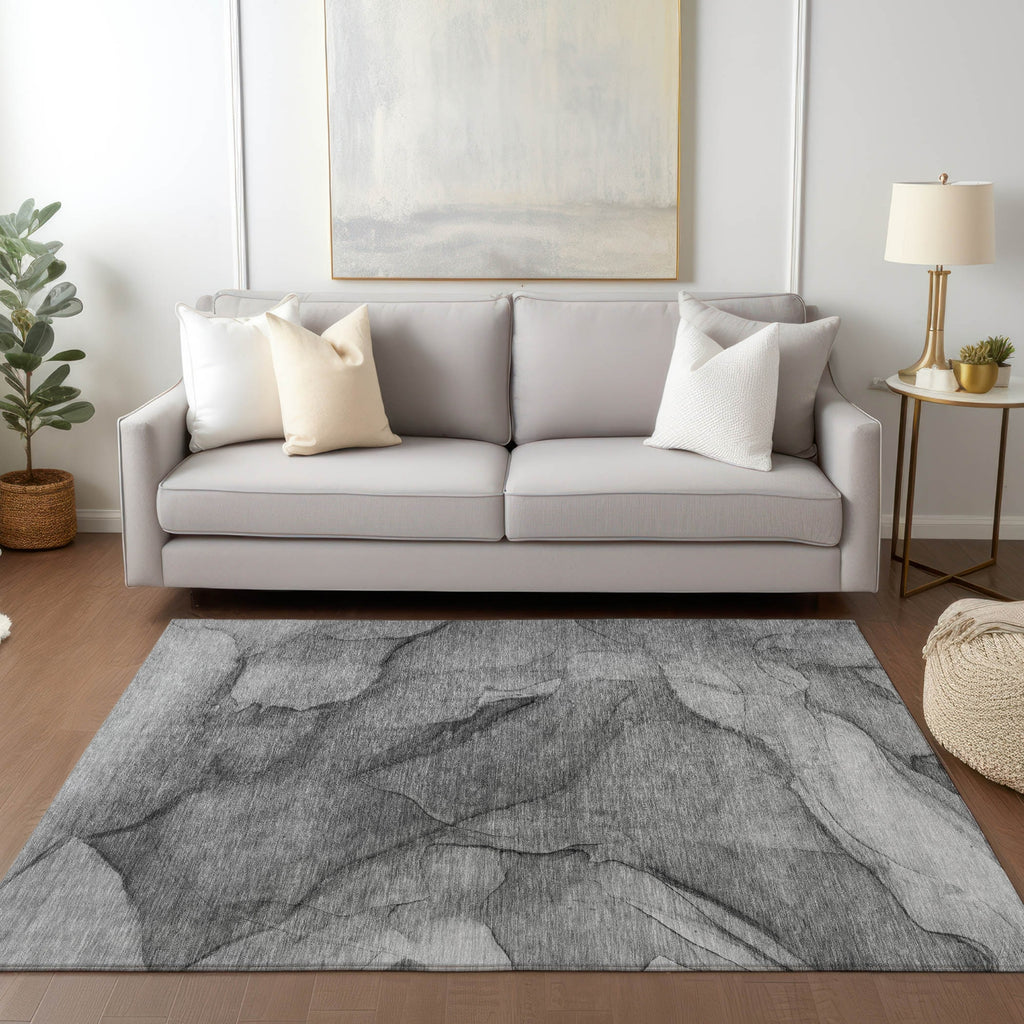 Piper Looms Chantille Modern ACN607 Gray Area Rug Lifestyle Image Feature