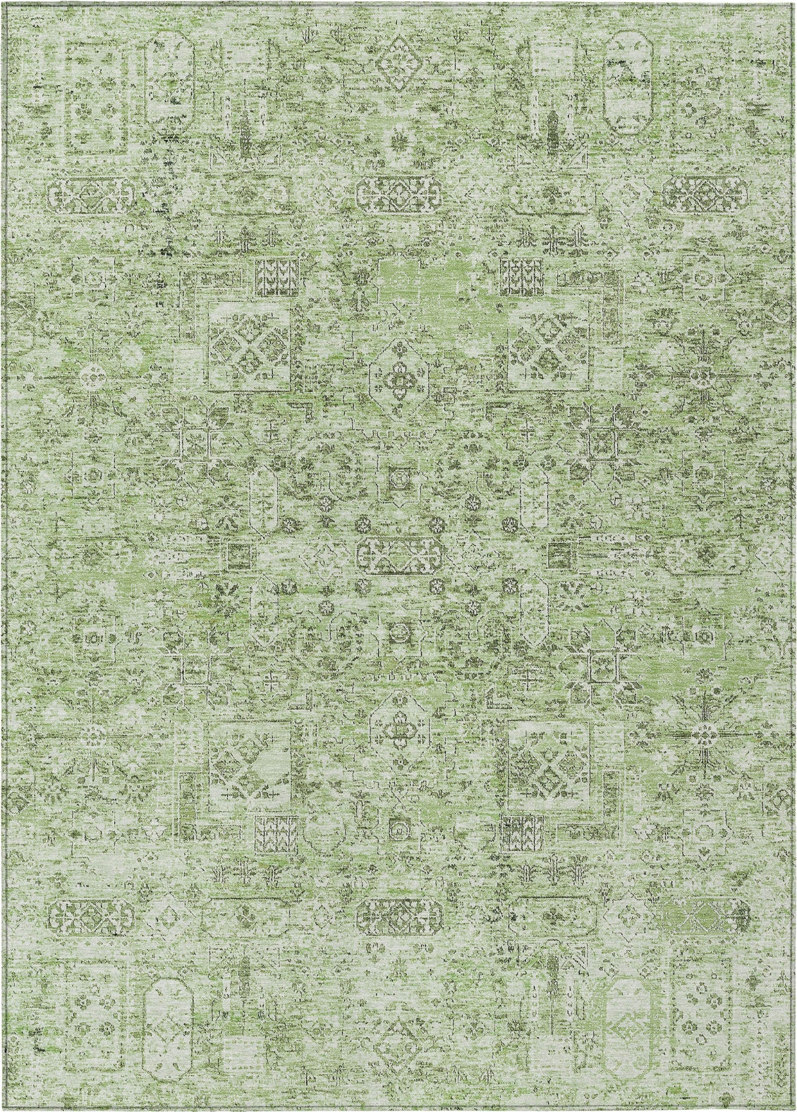 Piper Looms Chantille Panel ACN611 Green Area Rug