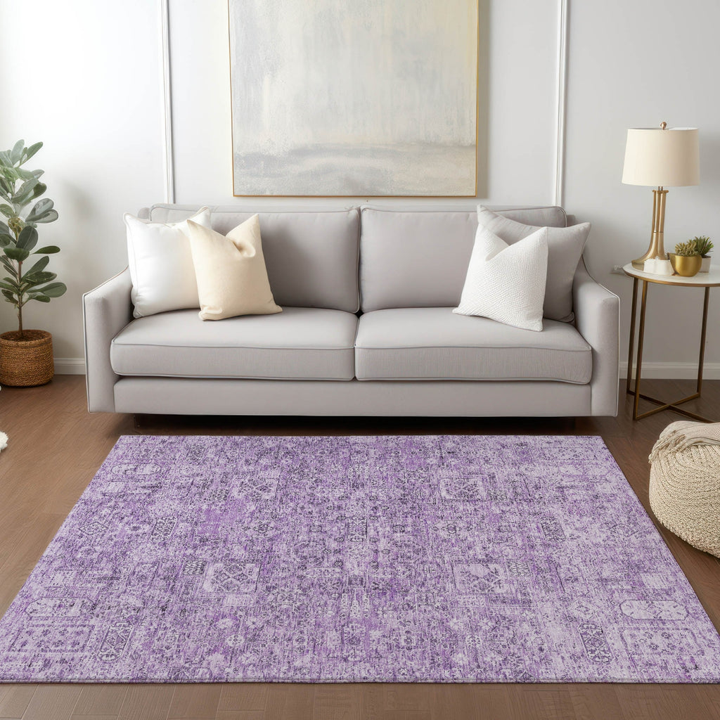 Piper Looms Chantille Panel ACN611 Lilac Area Rug Lifestyle Image Feature