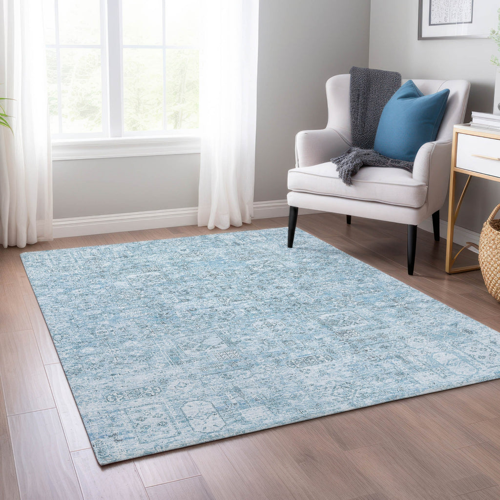 Piper Looms Chantille Panel ACN611 Sky Area Rug Lifestyle Image Feature